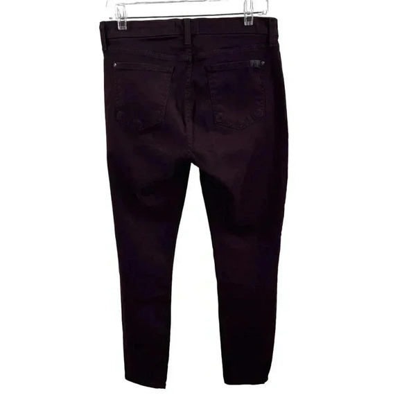 JEN7 by 7 For All Mankind Ankle Skinny Jeans Size 8 Sateen Brushed Purple Hippie - Picture 2 of 16